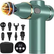 Massage Gun, Deep Tissue Massager, Handheld Electric Muscle Massager, with LCD Touch Screen, 8 Massage Heads & 32 Speed, for Muscle Pain Relief Recovery