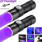 UV Light 395nm Blacklight USB Rechargeable Tactical LED Flashlight Lamp Torch