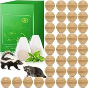 36 Pack Mouse Repellent Indoor, Peppermint Mice Repellent for House, Rodent Deterrent Balls for Mice, Rat, Spider, Roach, Keeping Rodents Out of Car, RV, Garage, Attic, Basement - Human & Pet Safe