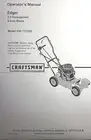 Sears Craftsman 9" Walk-Behind 3.5 Edger Trimmer 536.772320 Owner & Parts Manual