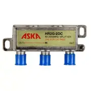 Aska 031WS Coaxial Splitter 3 Way F Premium 40-2050MHz Wall Mount RG6 TV Cable