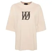 [We11done] Beige Letter Logo Print T-Shirt