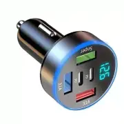 Multi Port USB Car Phone Charger Adapter with Dual PD Ports for Fast Charge