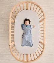[Swaddle Up™ Transition Bag] Denim Stripe •Original Cotton