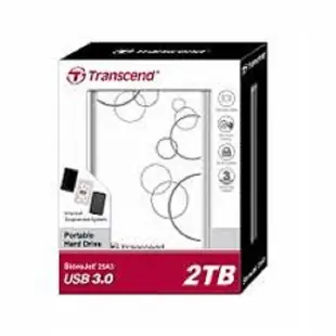 TRANSCEND 創見 StoreJet 25A3 2.5吋 1TB 2TB 懸吊防震 黑 白 可攜式外接硬碟 硬碟