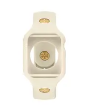 Tory Burch Apple Watch T-Monogram White Silicone Strap, 41mm