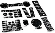 LUMIXE Button Sticker, for VW, for Touareg, 2004 2005 2006 2007 2008 2009 Car Steering Wheel Windows Headlight A/C Switch Button Repair Decorative Decals Stickers Car Steering Wheel Switch Button