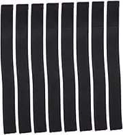 LIGIGWASH 8pcs Elastic Boot Straps for Fishing Hunting Biking and Hiking Leg Tie with Hook and Polyester Ankle Bands for Outdoor Activities Black