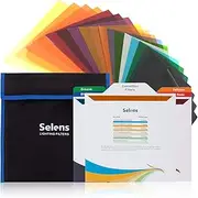 Selens 20PCS Lighting Gels Filter Color Correction Transparent Flash Gel Light Sheet Film Overlays for Strobe Spotlight Photography Photo Studio Video Party Reading Craft, 20 Assorted 25x25cm