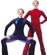 Flash RED Adult X-Large Hip Hop Ballet Dance Costume Velvet Sequin Top & Pants