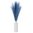 12PCS Faux Pampas Grass Decor, 24"/61cm Artificial Fluffy Grass Stems, Blue