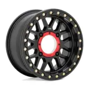 KMC KS235 14X7 4X156 GRENADE BEADLOCK SATIN BLACK RZR