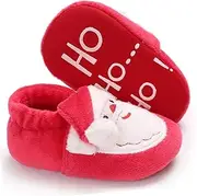 HAPINARY Baby Girls Shoes 1 Pair Infant Slippers Newborn Booties Slipper Shoes Infant Prewalker Christmas Baby Floor Shoes Baby Girl Shoes