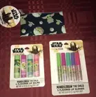 Star Wars The Mandalorian The Child Baby Yoda Makeup Bag Lip Balm Lip Gloss Set