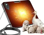 200W Chicken Coop Heate, Flat-Panel Radiant Chicken Heater, 30-150C, Winter with Thermal Protector, Remote Control Safe Energy Efficient Heating Plate, Temperature Alert for Chicks Poultry Animals