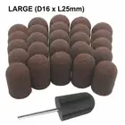 Berkeley SB505-M 25 Pedicure Sanding Caps with 1 Rubber Mandrel | Large