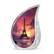 Breathtaking Eiffel Tower Sunset River View - Distinctive Urns for Adult Ashes