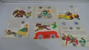 CLARK ONT THREAD 1932 SPOOL TOYS SET OF 6 CIRCUS TOYS CUT OUTS ADVERTISING