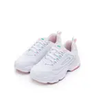 FILA CRYSTAL SKYLINE 女款閃光粉白運動慢跑鞋-NO.5J027U153