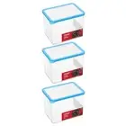 3x Lemon & Lime Blue 2.7L Rectangle Crisp Food Storer/Container/Storage Box