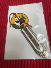 Panda Metal Red Tassel Book Mark NIP (CA)