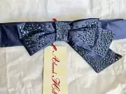 Alannah Hill Waist Belt Silk Diamonte Bow