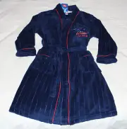 Adelaide Crows AFL Boys Navy Red Embroidered Fleece Dressing Gown Size 8 New