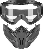 Safety Goggles Face Cover - PC Safety Face Shield | Windproof Motorcycle Grinding Face Shield | Anti UV Protective Face Shield | Adjustable Goggles Tactiical Helmet For Riding Motorbike Working