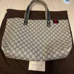 GUCCI 古馳 托特包 GG SUPREME 日本直送 二手