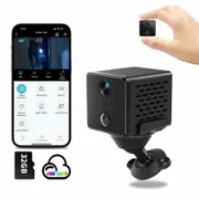 WiFi Mini Camera,Hidden Camera,Free Cloud Storage & 32G SD Card,4K HD Smallest Cam,150 Days Standby Time,Security Surveillance Wireless Camera with AI Motion Detection,Auto Night Vision