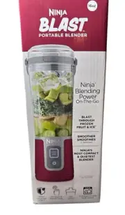 Ninja Blast 16oz Portable Blender USB-C Rechargeable RED BC100CR NEW (C)