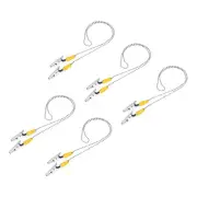 Napkin Chain, 22" 5Pcs Alloy Neck Bib Holder Chain Sun Hat Strap Lanyard, Yellow