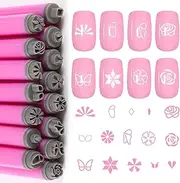 DANNEASY Nail Art Stamp Pen Set, Nail Stamping Transfer Various Different Patterns 3s Quick DIY Nail Design Tools Butterfly Flower Daisy Nail Stamper Pens Nail Art Tool for Women Nail Supplies(15PCS)