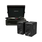 Crosley Voyager Bluetooth Portable Turntable + Bundled Majority D40 Bluetooth...