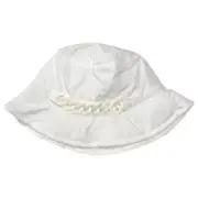 Madden NYC Womens Floppy Quilted White Bucket Hat