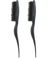 2 Pcs Women'S Bristle Brush, Boar Bristle Three-Row Pointed Tail Comb, Stylin...