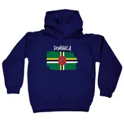 Dominica Country Flag Nationality - Kids Children Hoodie