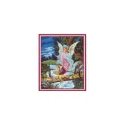 Children With Angel Tapestry Design Printed On Canvas #11850