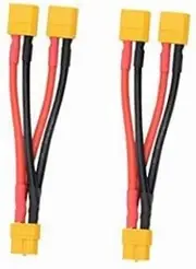 2pcs XT60 Parallel Battery Connector Cable Extension Y Splitter for DJI Phantom RC Mode Helicopter Quadcopter