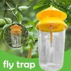 1PC Fruit Fly Trap Killer Plastic Yellow Drosophila GX Traps Fly Trap P1J3