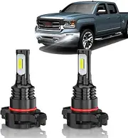 CHUSYYRAY Compatible for GMC Sierra 1500 Led Fog Lights 2500HD Yukon, 5202 2504 PSX24W LED Fog Light Bulbs, Powersports Bulbs, Plug N Play, 6000K Bright White, Pack of 2