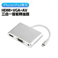 在飛比找樂天市場購物網優惠-蘋果轉HDMI VGA AV 轉接線 同屏線 畫面輸出 投屏