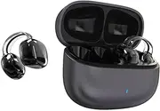 Open Ear Clip Headphones Bluetooth Wireless with Ear Clip Wireless Open Earbuds Air Bone Conduction Headphones Sports Headphones Bluetooth Bone Sound Headphones Headset with Ear Hook for Running