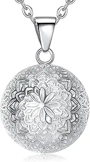 [EUDORA Harmony Ball] Bola Harmony Ball Chain Pregnancy Vintage Pendant Harmony Ball Jewellery, Angel Caller Women's Necklace Angel Call Jewellery Lucky Gifts for Women, Chain 114.3 cm + 76.2 cm