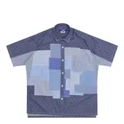 [Junya Watanabe] Multi Fabrics Patchwork Short Sleeve Shirt