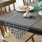 Dustproof Table Runner Mesh Tablecloth Cover Wedding Home Decor Glitter Grey AU