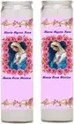 Mystic Rose Rosa Mistica 2 Prayer Candles Prayer in English and Spanish Candle