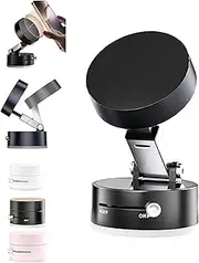 Suction Phone Holder,2025 New Phone Stand,Suction Phone Mount,Foldable and Retractable Double-Sided Electronic Phone Holder for All Phones (Black)