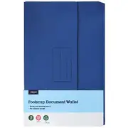 J.Burrows Recycled Foolscap Document Wallet Navy 10 Pack