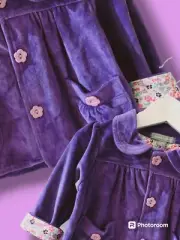 PUMPKIN PATCH, Girls Blue Berry Velour Jacket, Size 6-12 Months